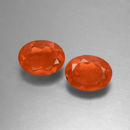 Achetez naturel 1.45ct Orange rouge foncé Opale de feu gems, Coupe ovale, En provenance Mexique chez GemSelect. En stock, livraison internationale!