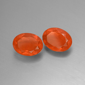 Achetez naturel 1.45ct Orange rouge foncé Opale de feu gems, Coupe ovale, En provenance Mexique chez GemSelect. En stock, livraison internationale!