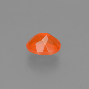 Opale de feu Orange naturelle Coupe ovale, 0.43 ct, Transparent