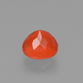 Opale de feu orange naturelle coupe roude, 0,96 ct, transparent