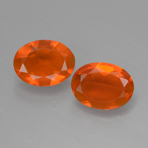 Opale de feu Orange naturelle ovale, 0.00 ct, Transparent
