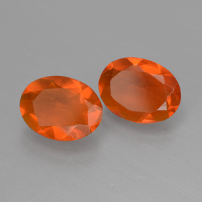 Opale de feu Orange naturelle ovale, 0.00 ct, Transparent