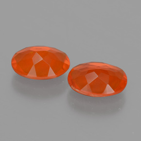 Opale de feu Orange naturelle ovale, 0.00 ct, Transparent