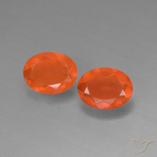 Achetez naturel 1,23ct orange opale de feu gems, coupe ovale, en provenance mexique chez gemselect. en stock, livraison internationale!