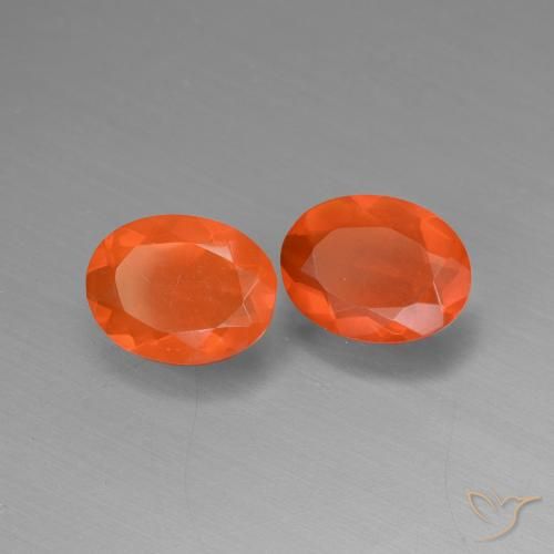 Achetez naturel 1,23ct orange opale de feu gems, coupe ovale, en provenance mexique chez gemselect. en stock, livraison internationale!