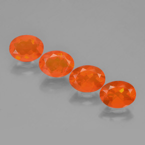 Achetez naturel 3,20ct orange opale de feu gems, coupe ovale, en provenance mexique chez gemselect. en stock, livraison internationale!