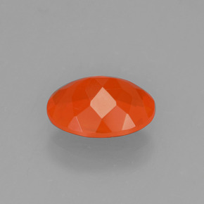 Opale de feu orange naturelle coupe ovale, 0,98 ct, transparent