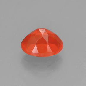 Opale de feu Orange naturelle Coupe ovale, 0.71 ct, Transparent