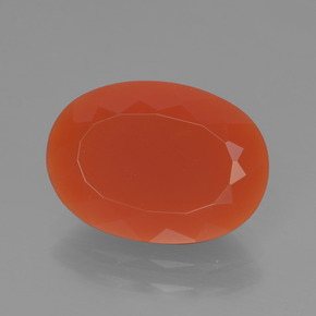 Opale de feu orange naturelle coupe ovale, 2,83 ct, translucide