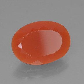 Opale de feu orange naturelle coupe ovale, 2,83 ct, translucide