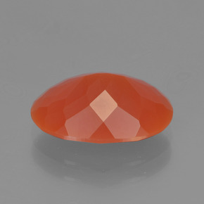 Opale de feu orange naturelle coupe ovale, 2,83 ct, translucide
