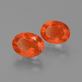Achetez naturel 1.54ct Orange intense Opale de feu gems, Coupe ovale, En provenance Mexique chez GemSelect. En stock, livraison internationale!