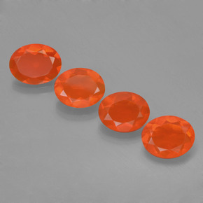 Achetez naturel 3,33ct orange opale de feu gems, coupe ovale, en provenance mexique chez gemselect. en stock, livraison internationale!