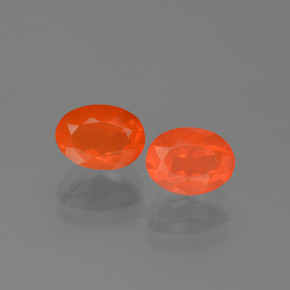 Achetez naturel 1.17ct Orange rouge foncé Opale de feu gems, Coupe ovale, En provenance Mexique chez GemSelect. En stock, livraison internationale!