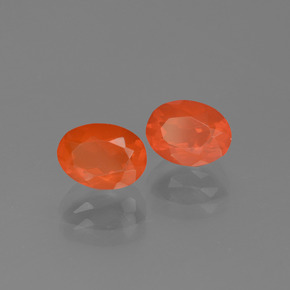 Achetez naturel 1.17ct Orange rouge foncé Opale de feu gems, Coupe ovale, En provenance Mexique chez GemSelect. En stock, livraison internationale!
