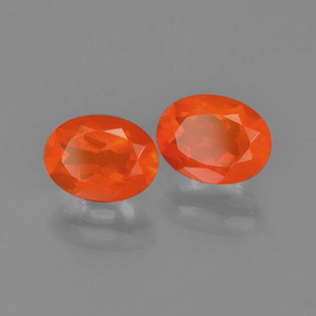 Achetez naturel 1.64ct Orange intense Opale de feu gems, Coupe ovale, En provenance Mexique chez GemSelect. En stock, livraison internationale!