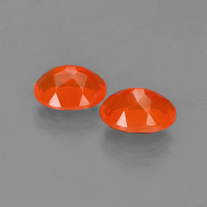 Achetez naturel 1.64ct Orange intense Opale de feu gems, Coupe ovale, En provenance Mexique chez GemSelect. En stock, livraison internationale!