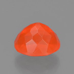 Opale de feu orange naturelle coupe ovale, 1,42 ct, transparent