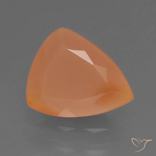 Opale de feu Orange abricot chaud naturelle Trillion, 1.34 ct, Opaque