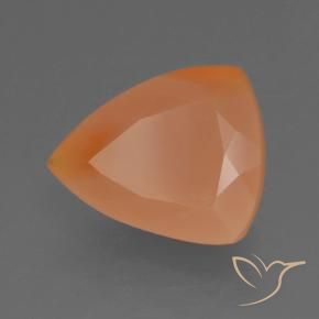 Opale de feu Orange abricot chaud naturelle Trillion, 1.34 ct, Opaque
