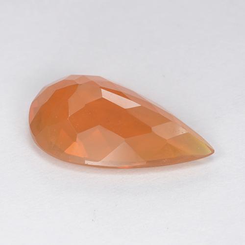 Opale de feu Orange moyen naturelle En forme de poire, 2.94 ct, Translucide
