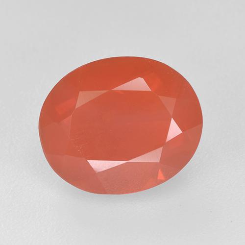 Opale de feu Orange feu naturelle Coupe ovale, 2.89 ct, Translucide