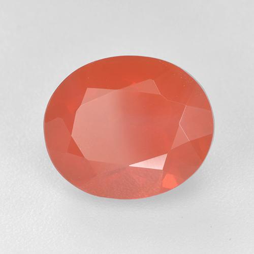 Opale de feu Orange feu naturelle Coupe ovale, 2.89 ct, Translucide