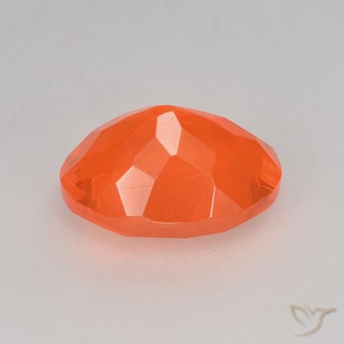 Opale de feu Orange feu naturelle ovale, 0.83 ct, Transparent