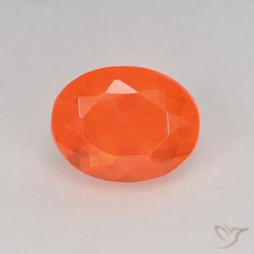 0.82ct Naturel Orange vif Opale de feu, ovale, Transparent