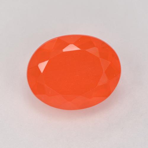 Opale de feu Orange intense naturelle Coupe ovale, 1.30 ct, Transparent