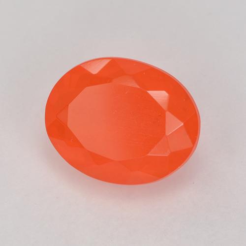 Opale de feu Orange intense naturelle Coupe ovale, 1.30 ct, Transparent