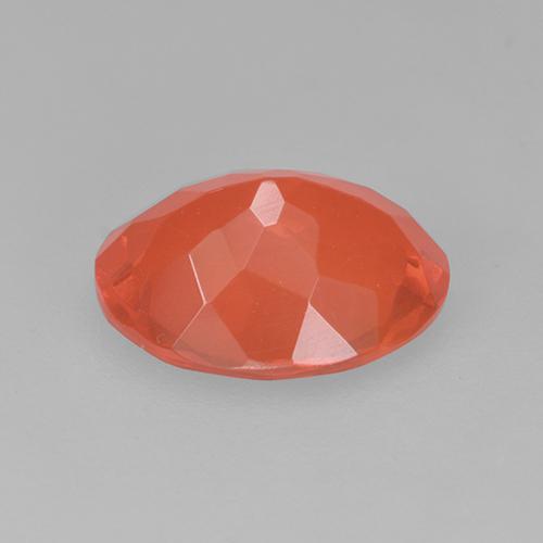 Opale de feu Orange rouge foncé naturelle Coupe ovale, 1.11 ct, Transparent