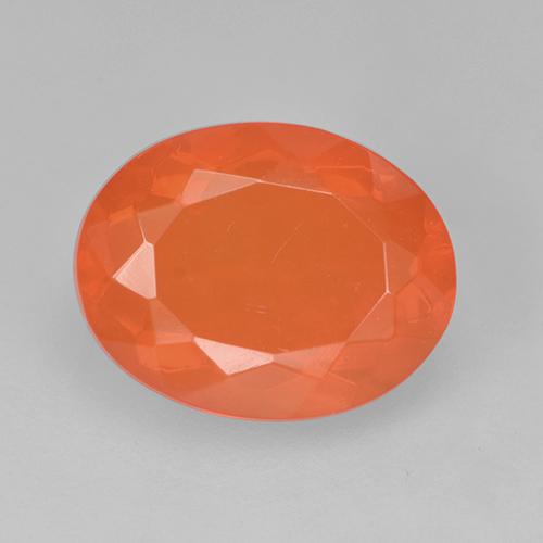Opale de feu Orange moyen naturelle Coupe ovale, 1.67 ct, Transparent