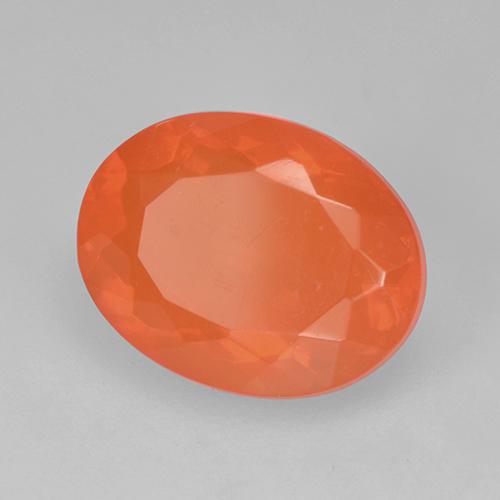 Opale de feu Orange moyen naturelle Coupe ovale, 1.67 ct, Transparent