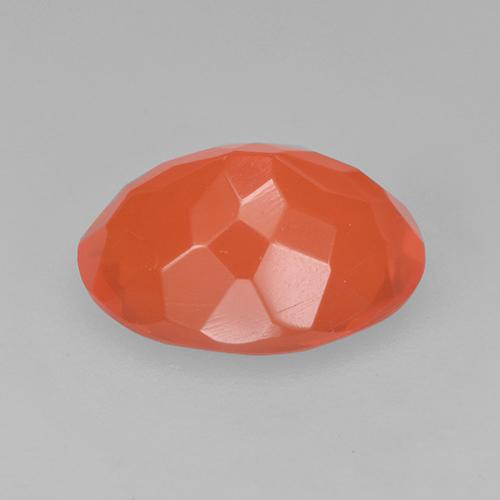 Opale de feu Orange rouge foncé naturelle Coupe ovale, 1.37 ct, Transparent