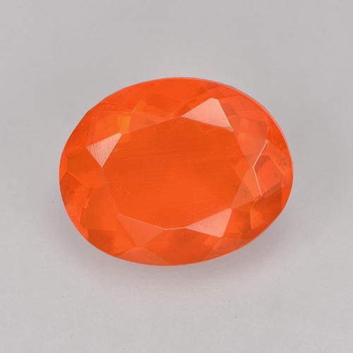 Opale de feu Orange intense naturelle Coupe ovale, 1.13 ct, Transparent