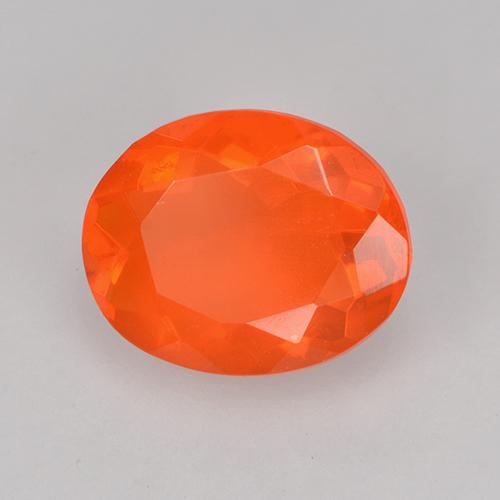 Opale de feu Orange intense naturelle Coupe ovale, 1.13 ct, Transparent