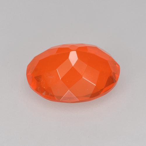 Opale de feu Orange intense naturelle Coupe ovale, 1.13 ct, Transparent