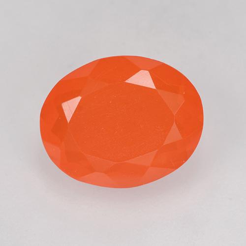 Opale de feu orange naturelle coupe ovale, 1,69 ct, transparent