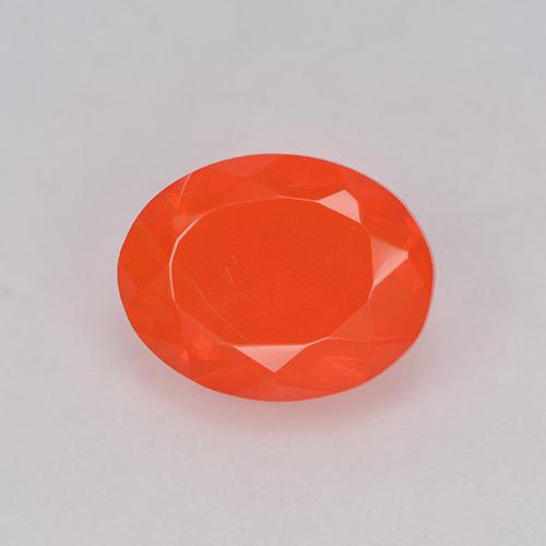 Opale de feu orange naturelle coupe ovale, 0,93 ct, transparent