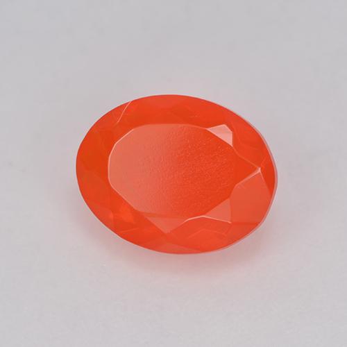 Opale de feu orange naturelle coupe ovale, 0,93 ct, transparent