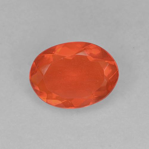 Opale de feu Orange chaud naturelle Coupe ovale, 0.38 ct, Transparent
