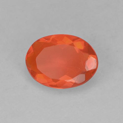 Opale de feu Orange chaud naturelle Coupe ovale, 0.38 ct, Transparent