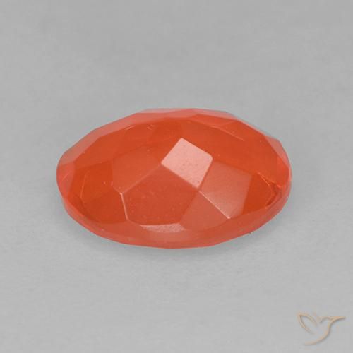 Opale de feu Orange chaud naturelle ovale, 0.64 ct, Transparent