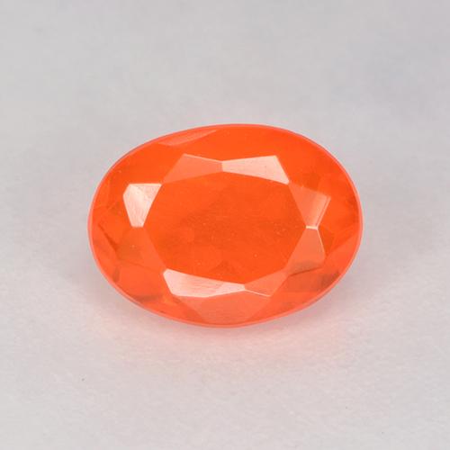 Opale de feu orange naturelle coupe ovale, 0,46 ct, transparent