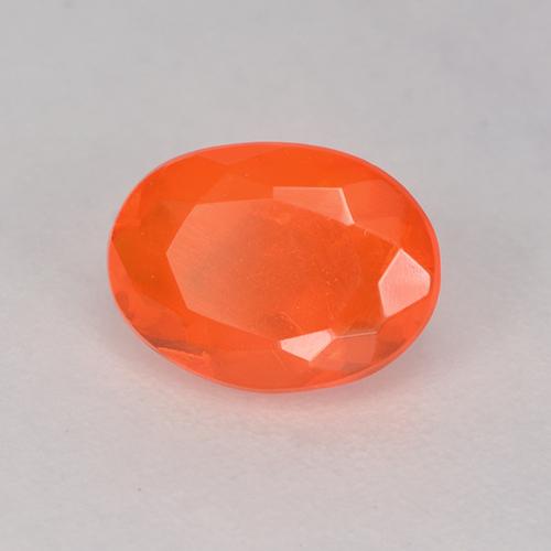 Opale de feu orange naturelle coupe ovale, 0,46 ct, transparent