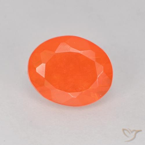 0.50ct Naturel Orange vif Opale de feu, ovale, Transparent