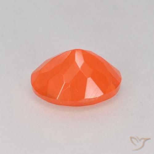 Opale de feu Orange vif naturelle ovale, 0.50 ct, Transparent