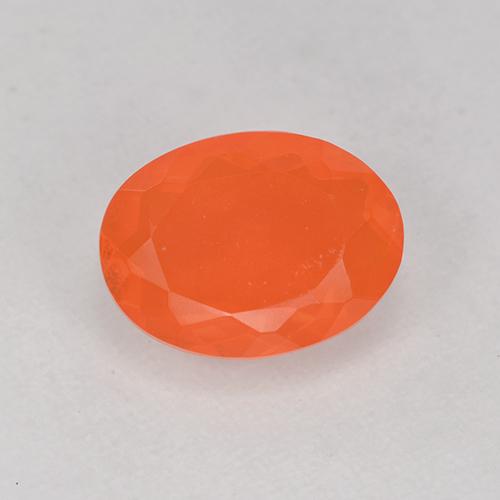 Opale de feu Orange feu naturelle Coupe ovale, 0.75 ct, Transparent