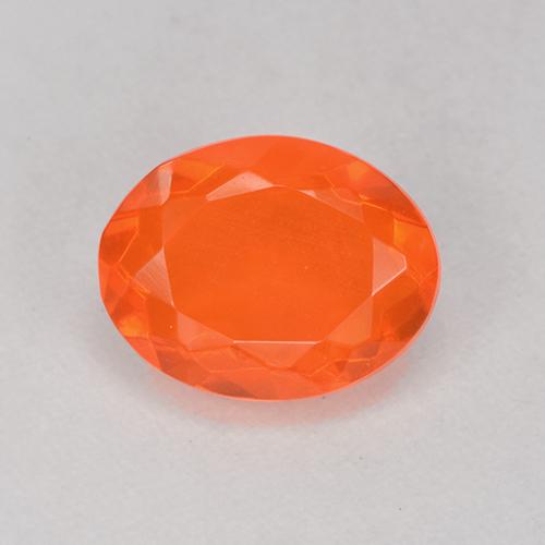 Opale de feu Orange intense naturelle Coupe ovale, 0.85 ct, Transparent